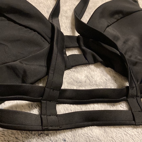 ADORE ME💫 Women’s Black Gladiator Double Strap Swim Bikini Top - Picture 5 of 12